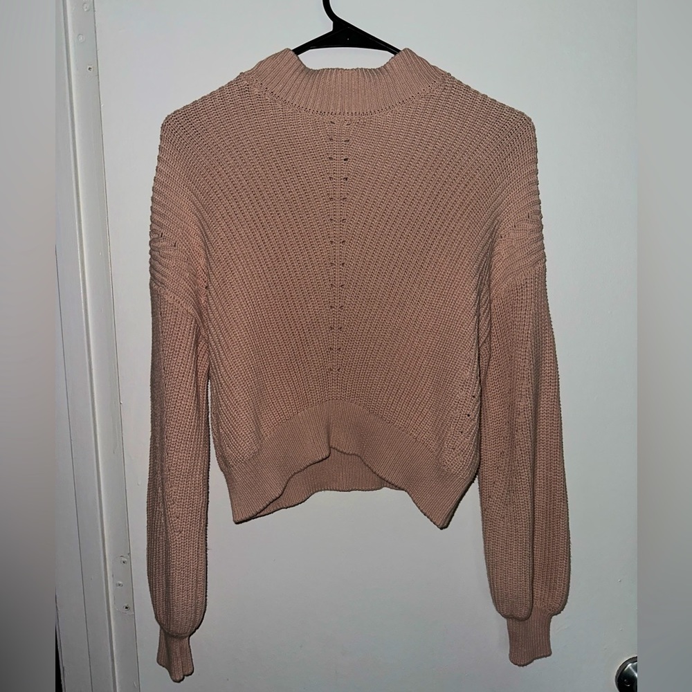 Blush Pink Cropped Sweater